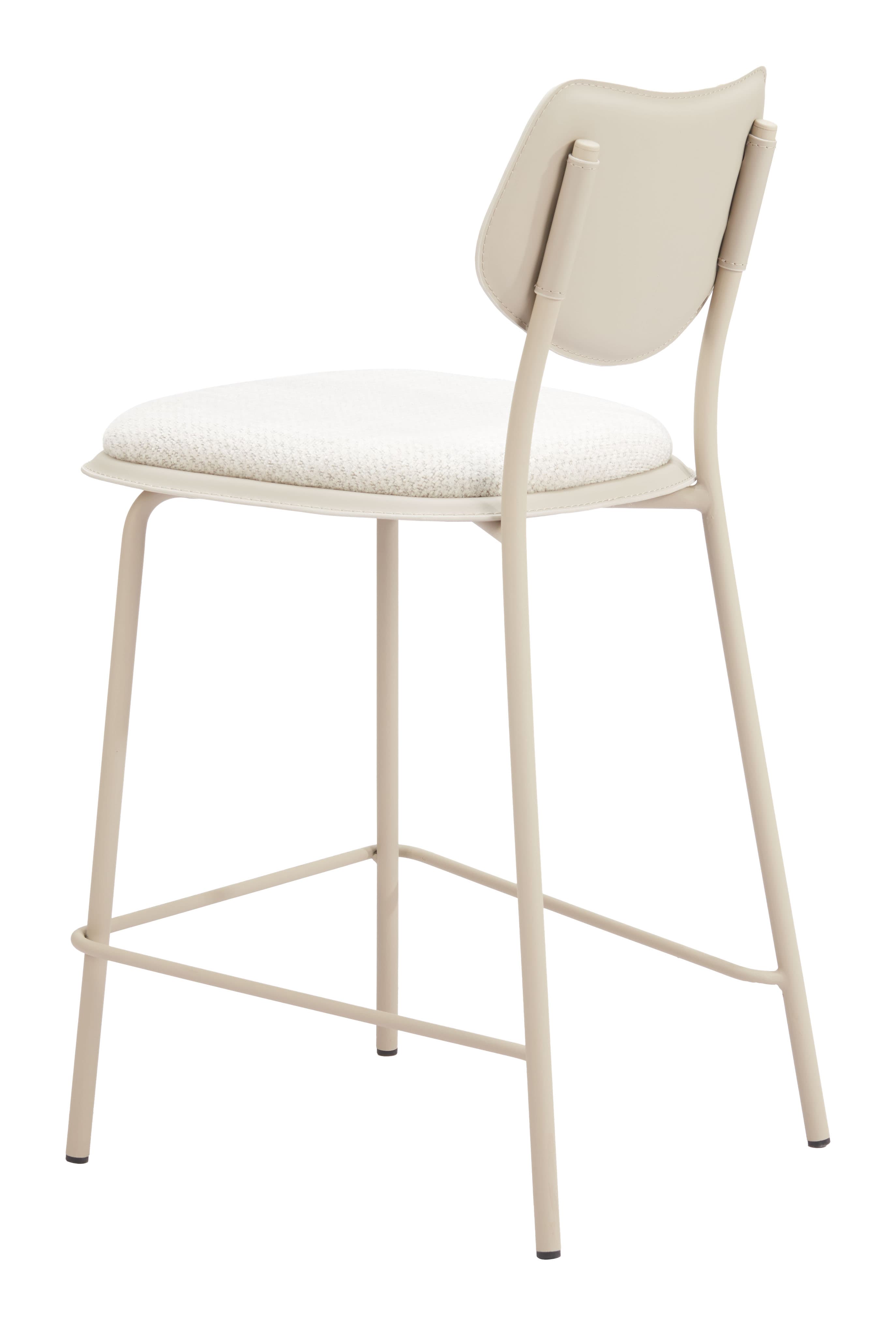 Zeal Counter Stool (Set of 4) Light Gray & Beige product image