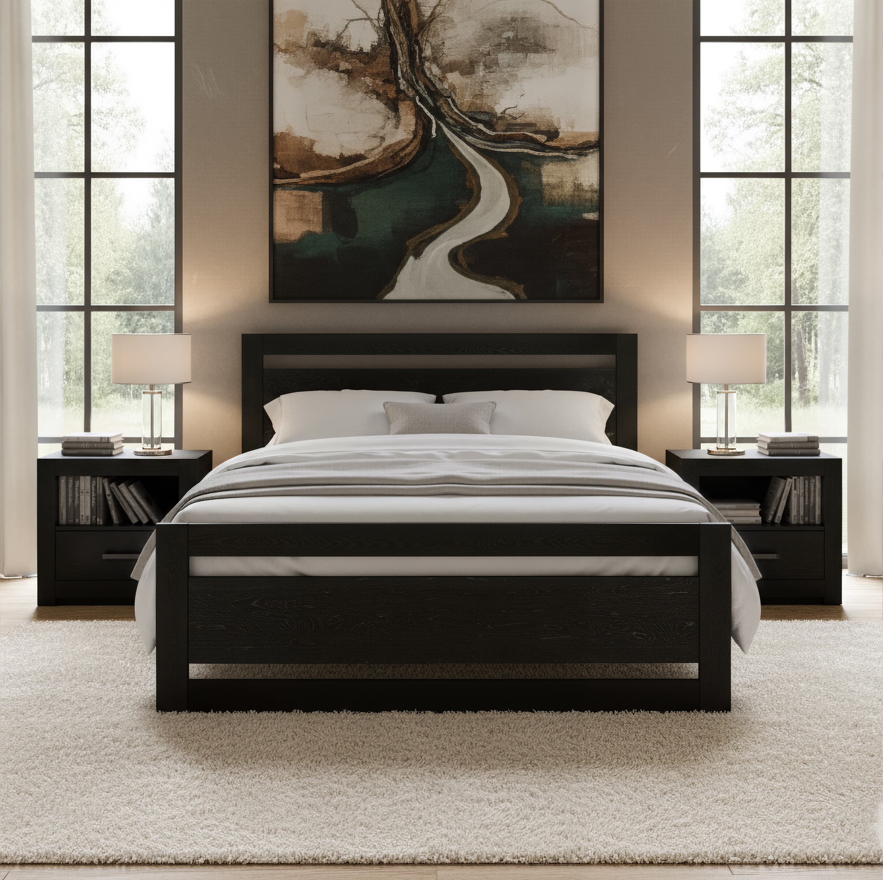 Repos Queen Bed Black product image