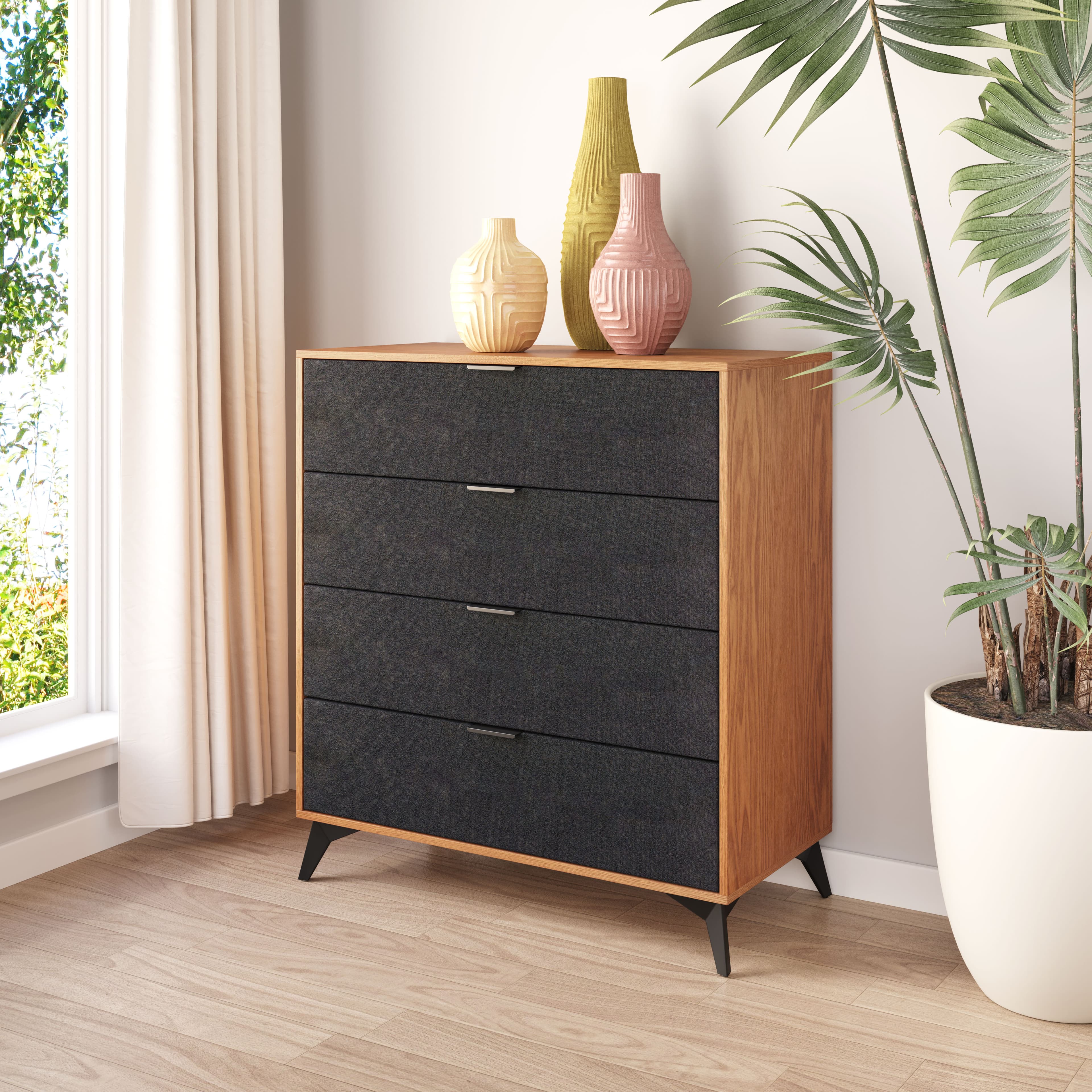 Zarif Chest Black & Walnut product image