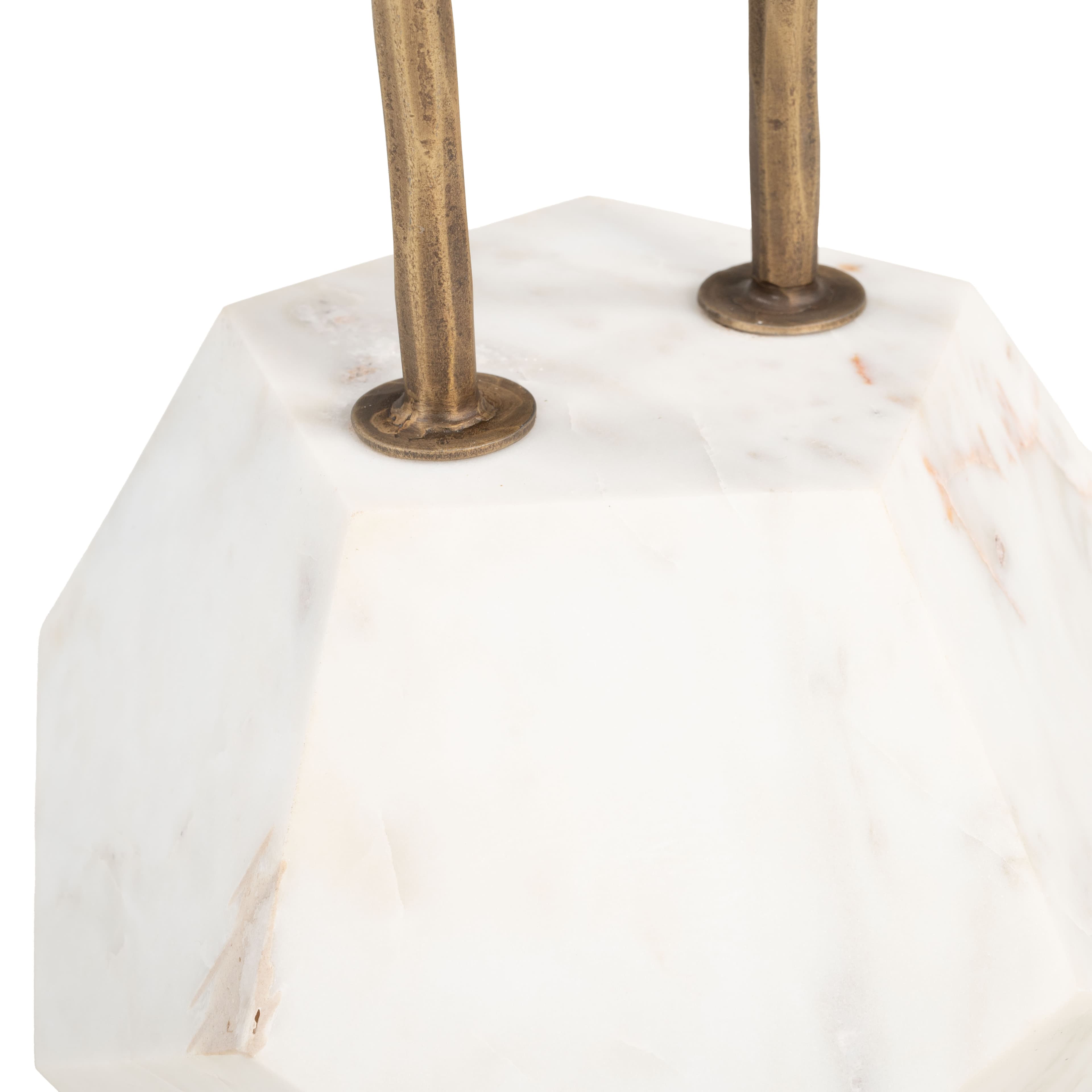 Anten Side Table Brass & White product image