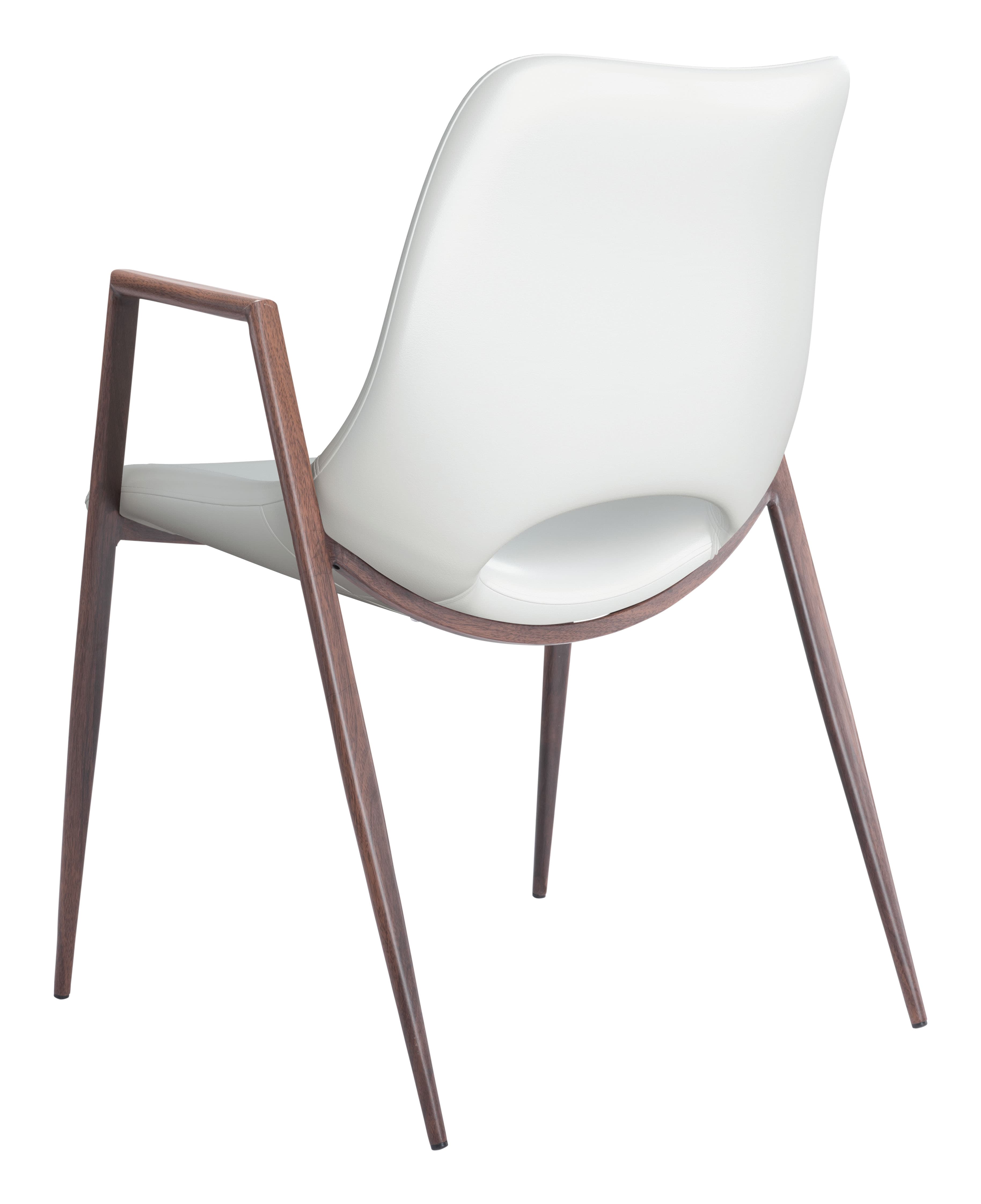 Desi Dining Chair (Set of 2) White & Walnut product image