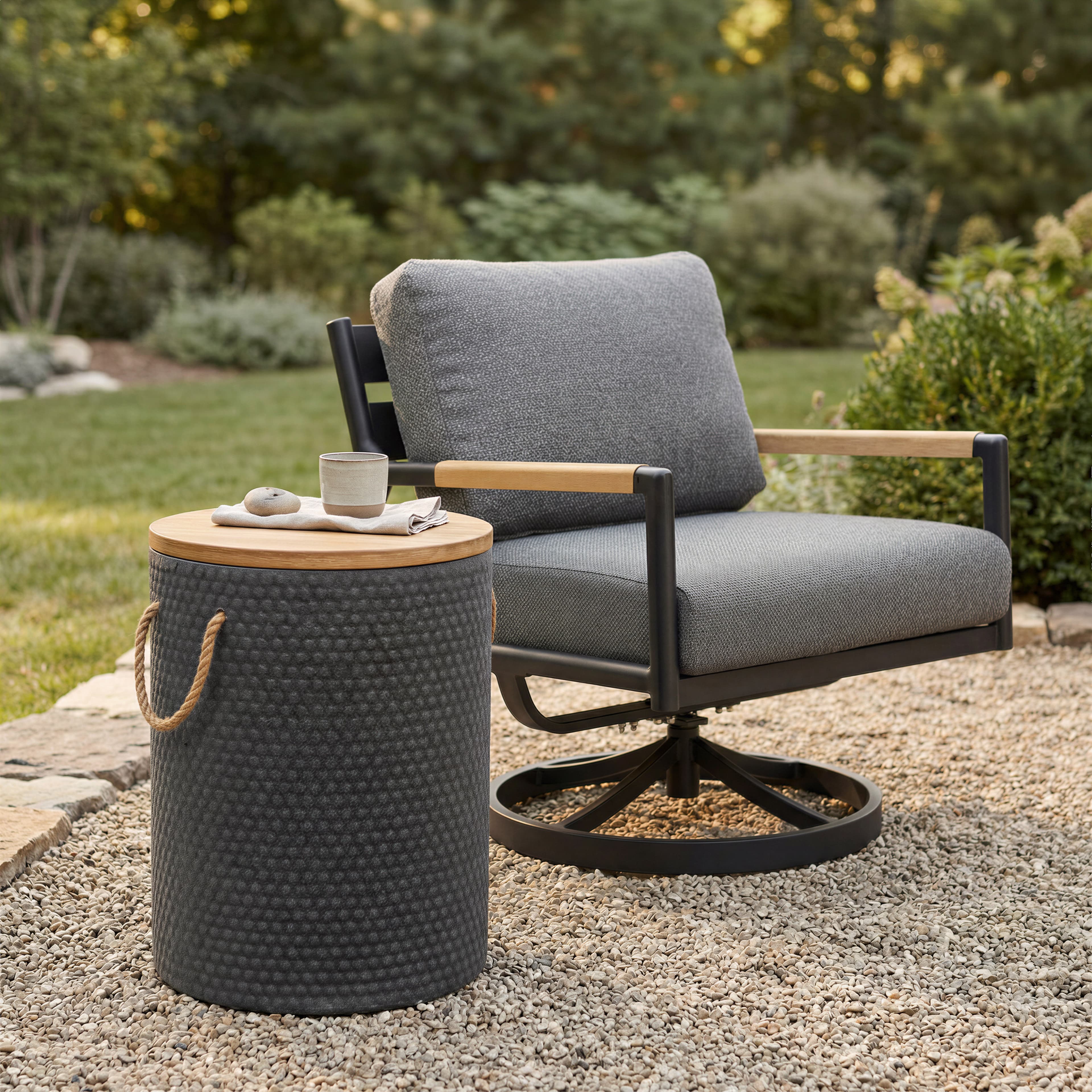 Beban Side Table Natural & Black product image