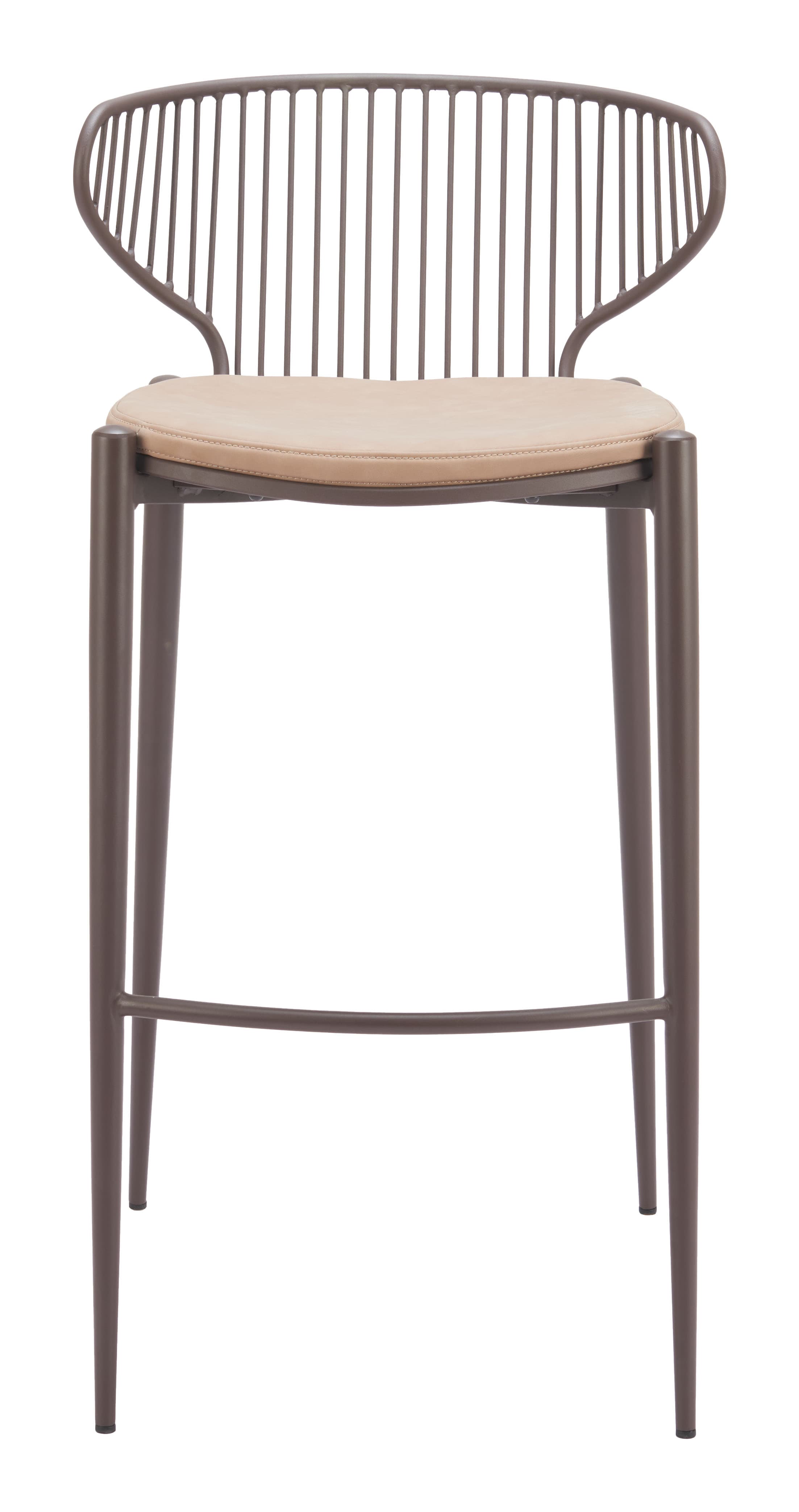 Silues Barstool (Set of 2) Taupe & Brown product image