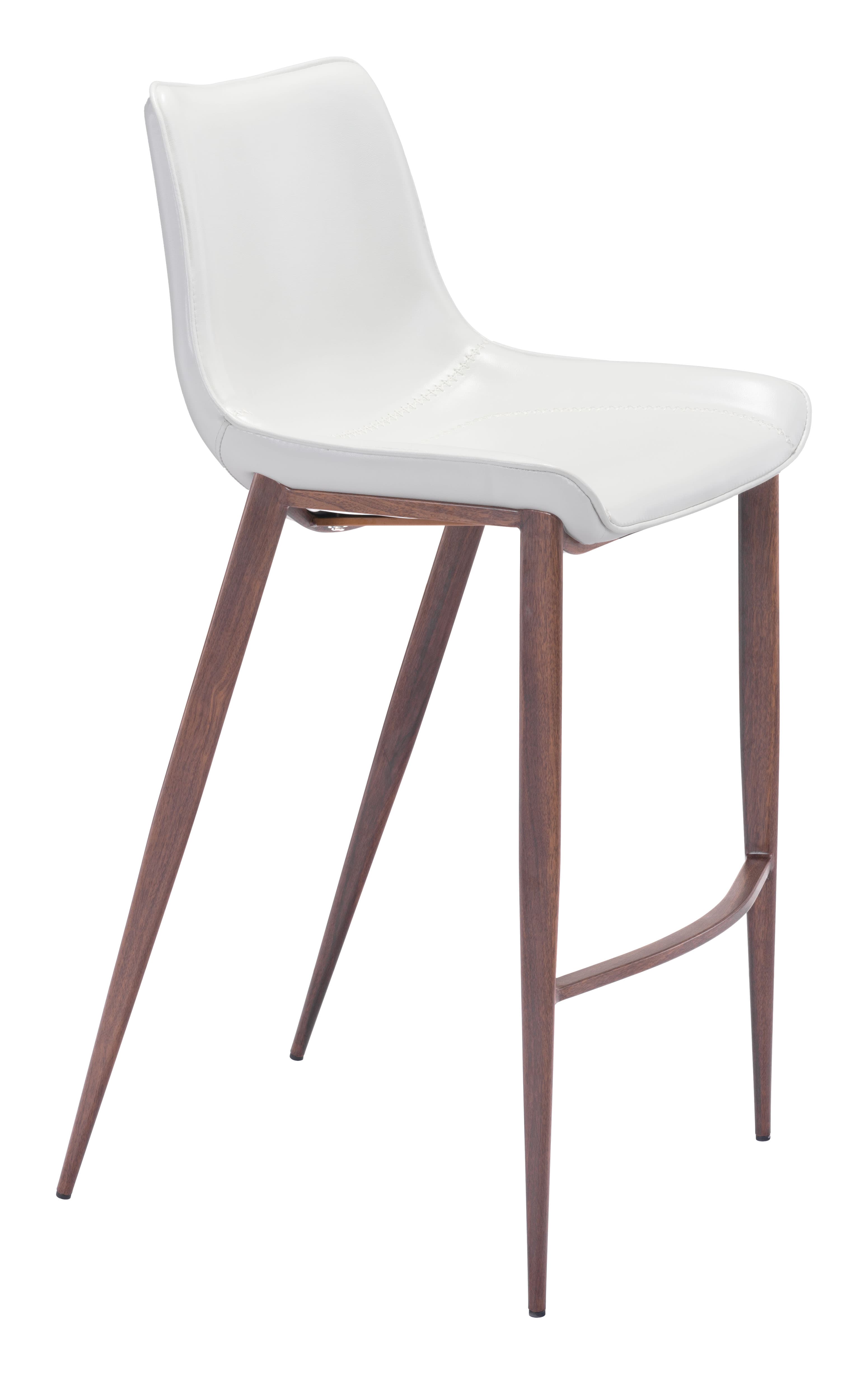 Magnus Barstool (Set of 2) White & Walnut product image