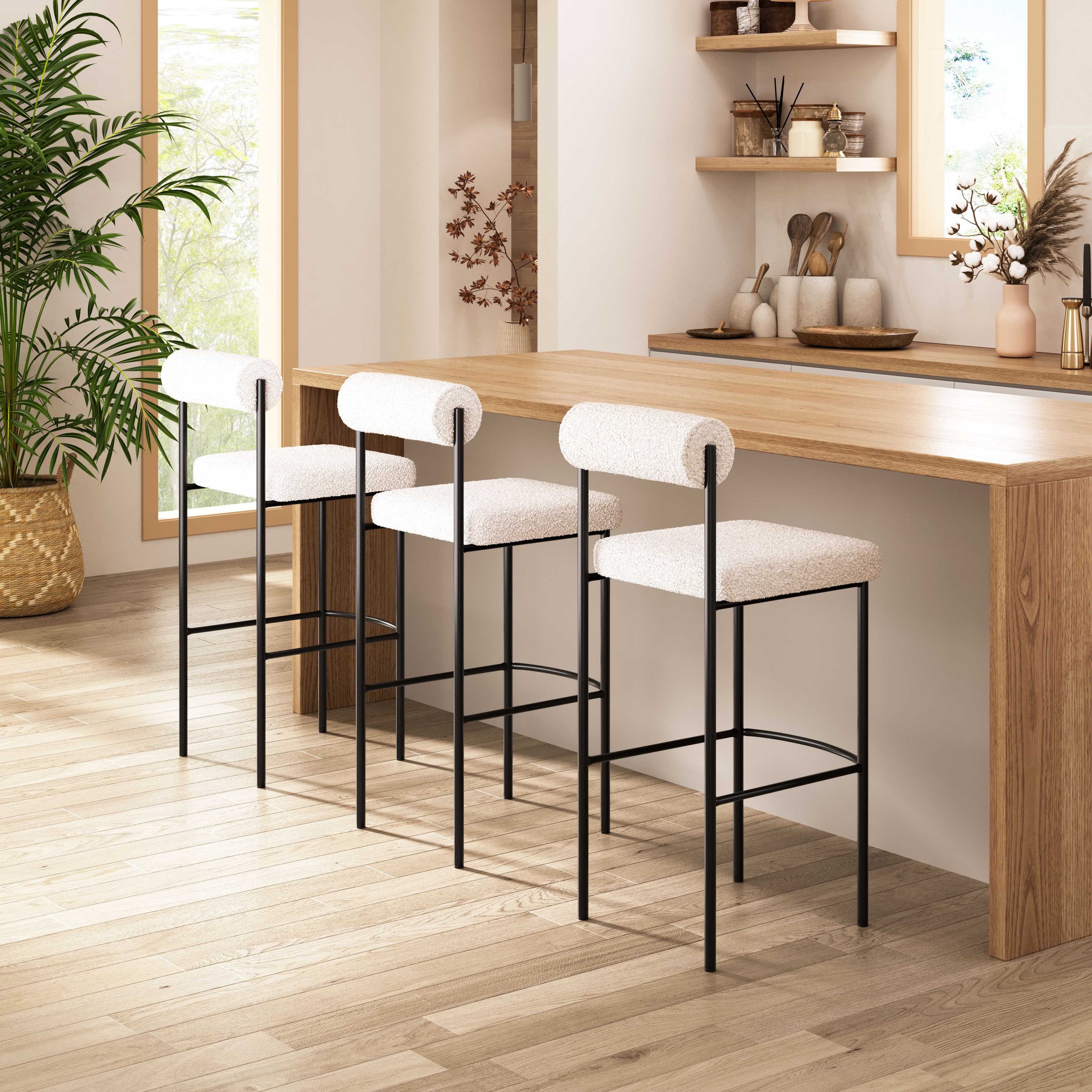 Livorno Barstool (Set of 2) Ivory product image