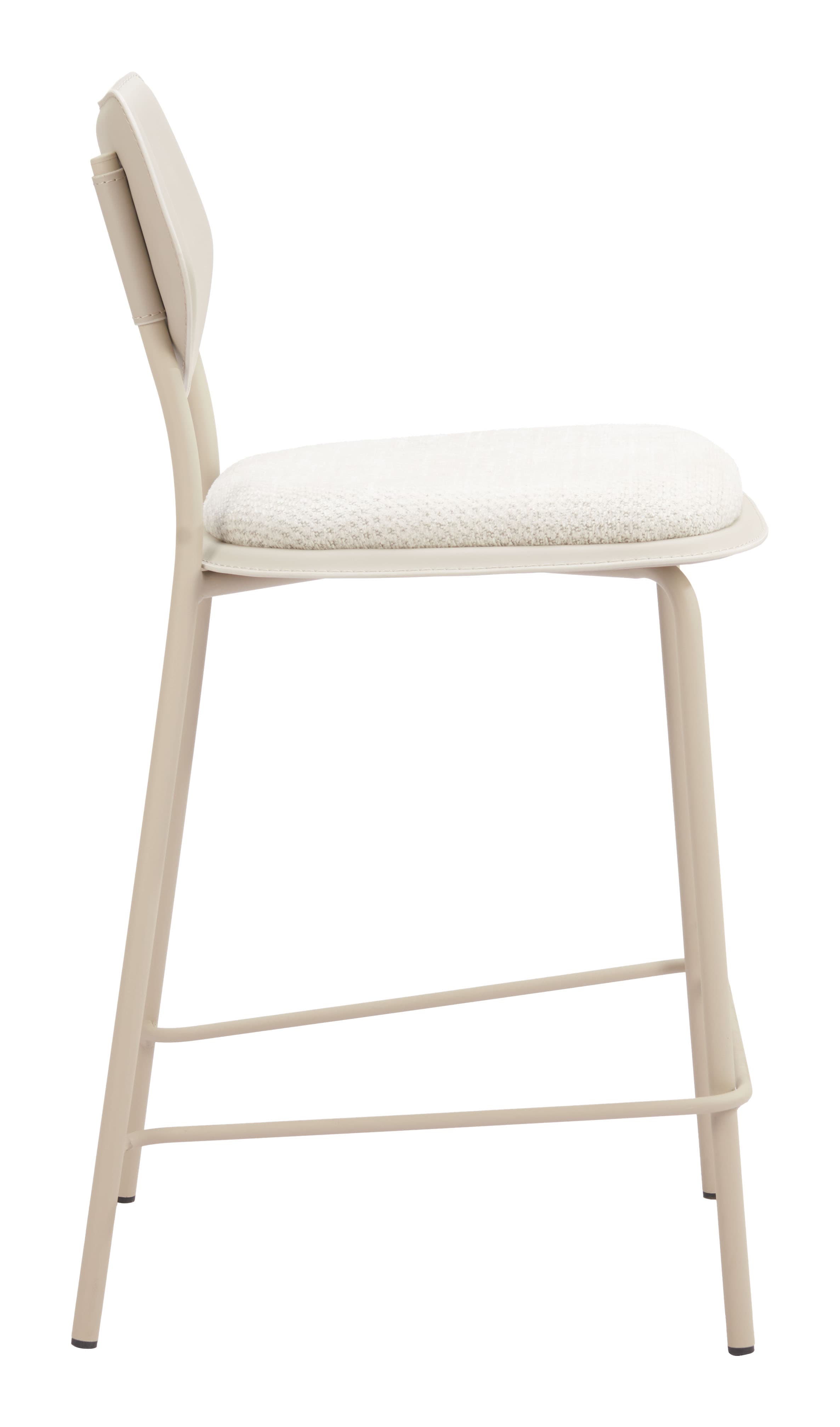 Zeal Counter Stool (Set of 4) Light Gray & Beige product image