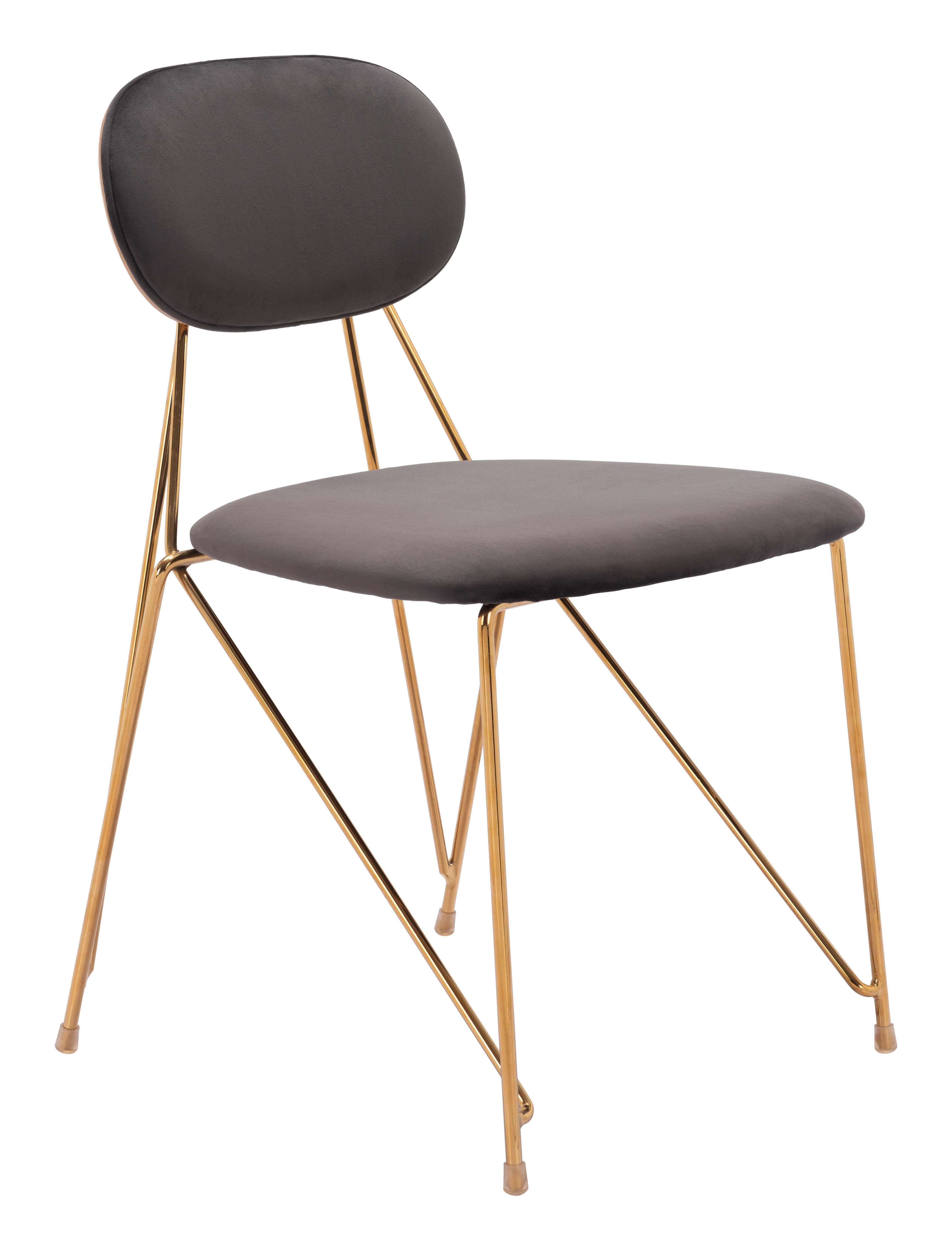 Georges Dining Chair (Set of 2) Gray & Gold product image