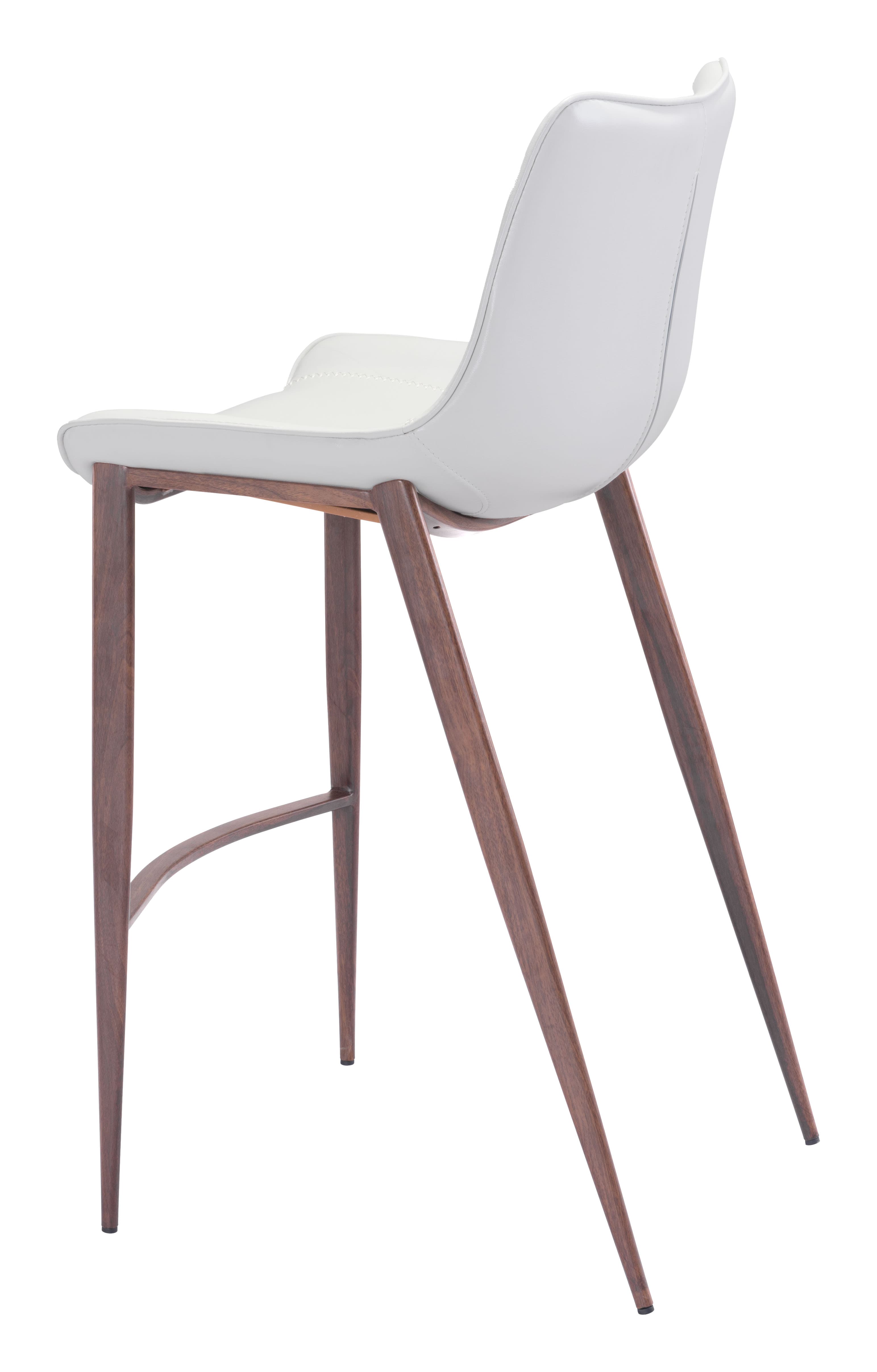 Magnus Barstool (Set of 2) White & Walnut product image