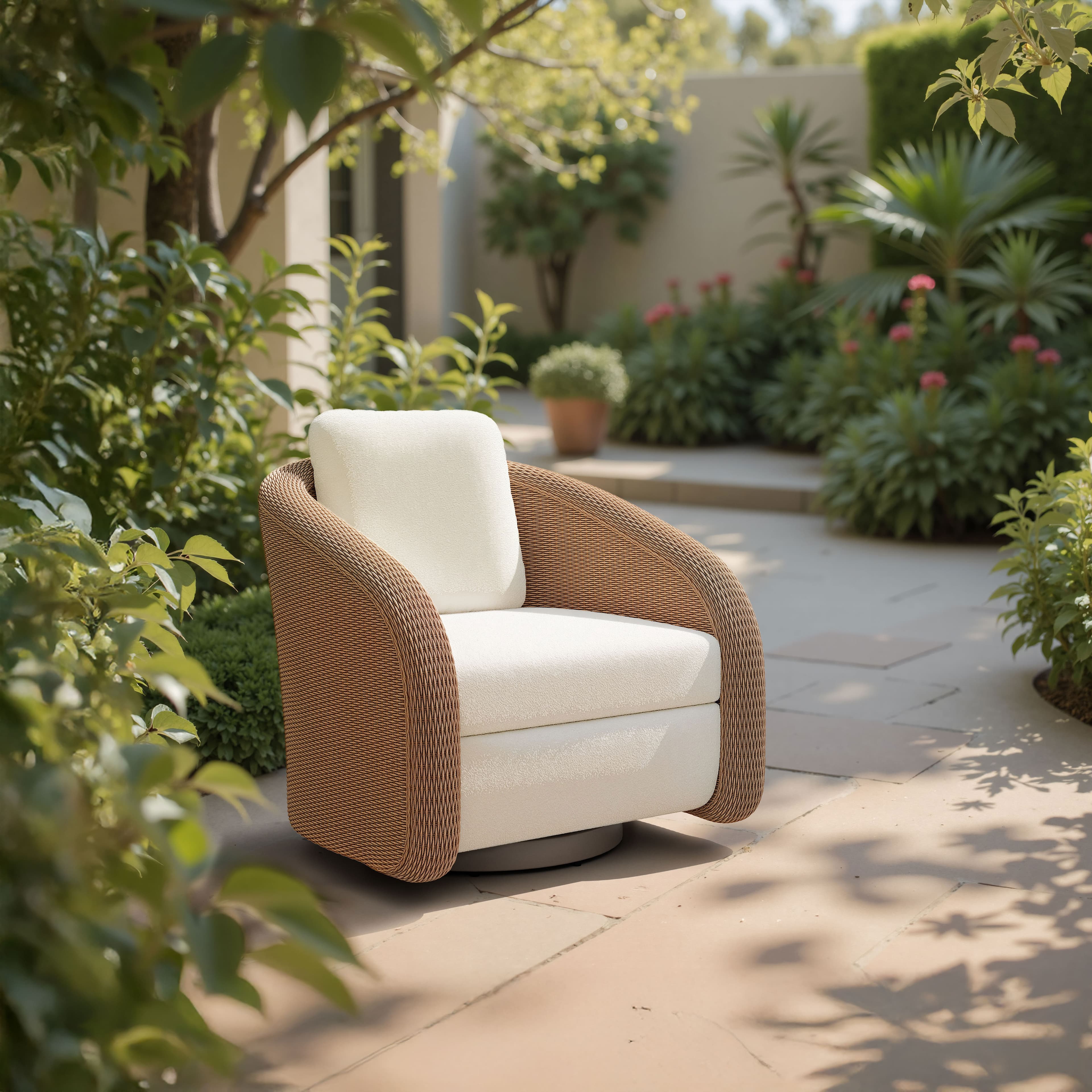 Solara Swivel Chair Ivory product image
