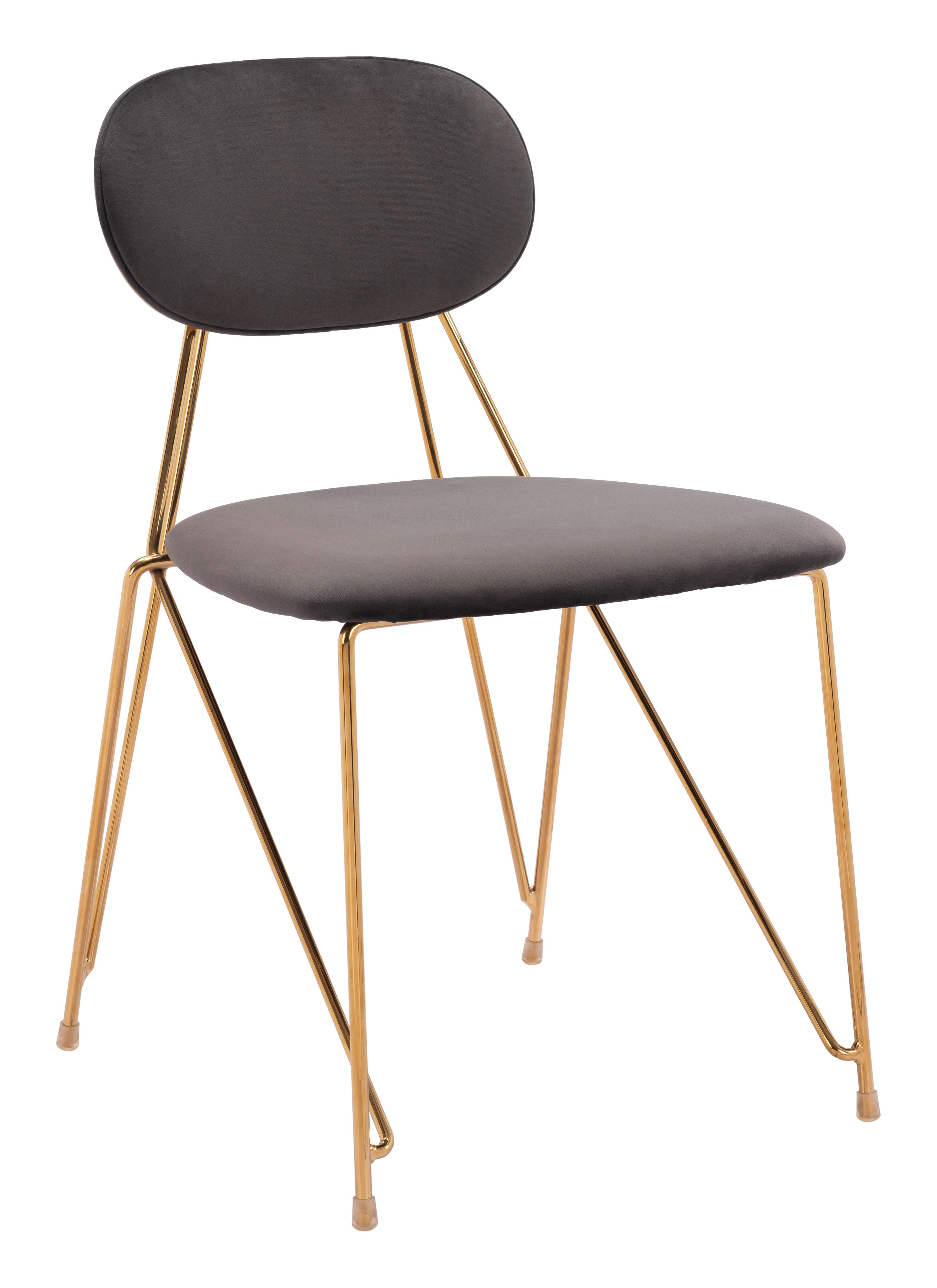 Georges Dining Chair (Set of 2) Gray & Gold product image