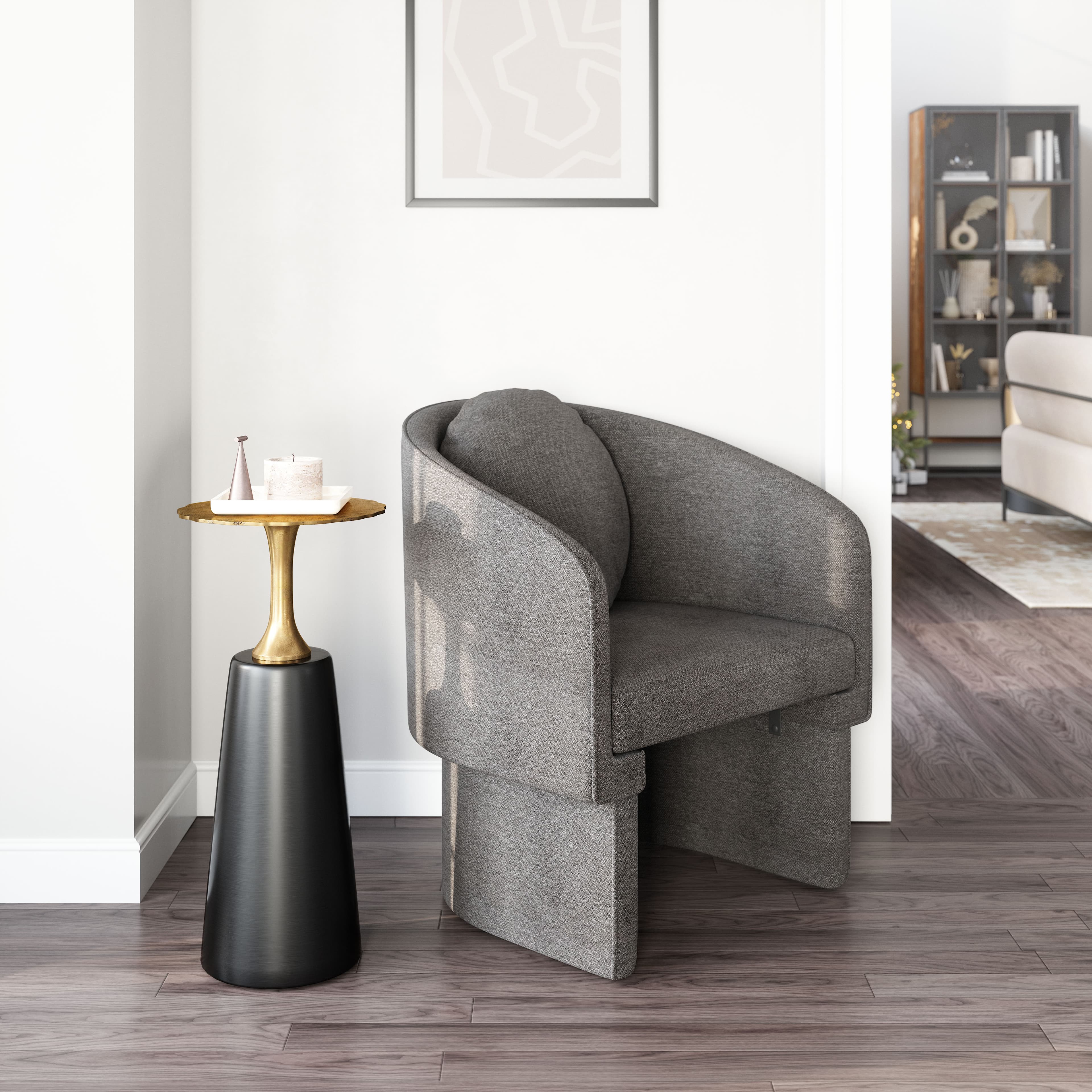 Olya Accent Chair Truffle Gray product image