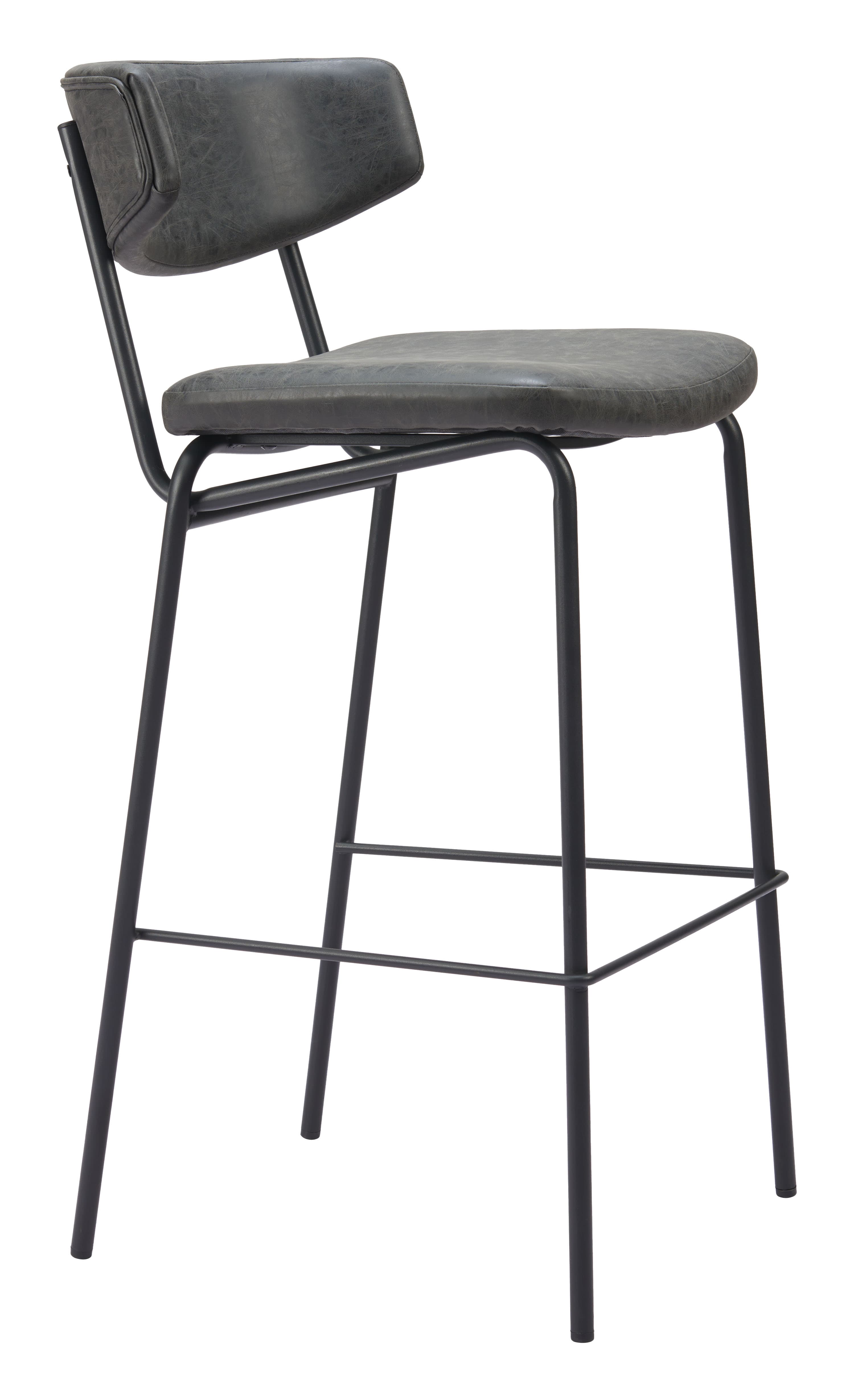 Charon Barstool (Set of 2) Vintage Black product image