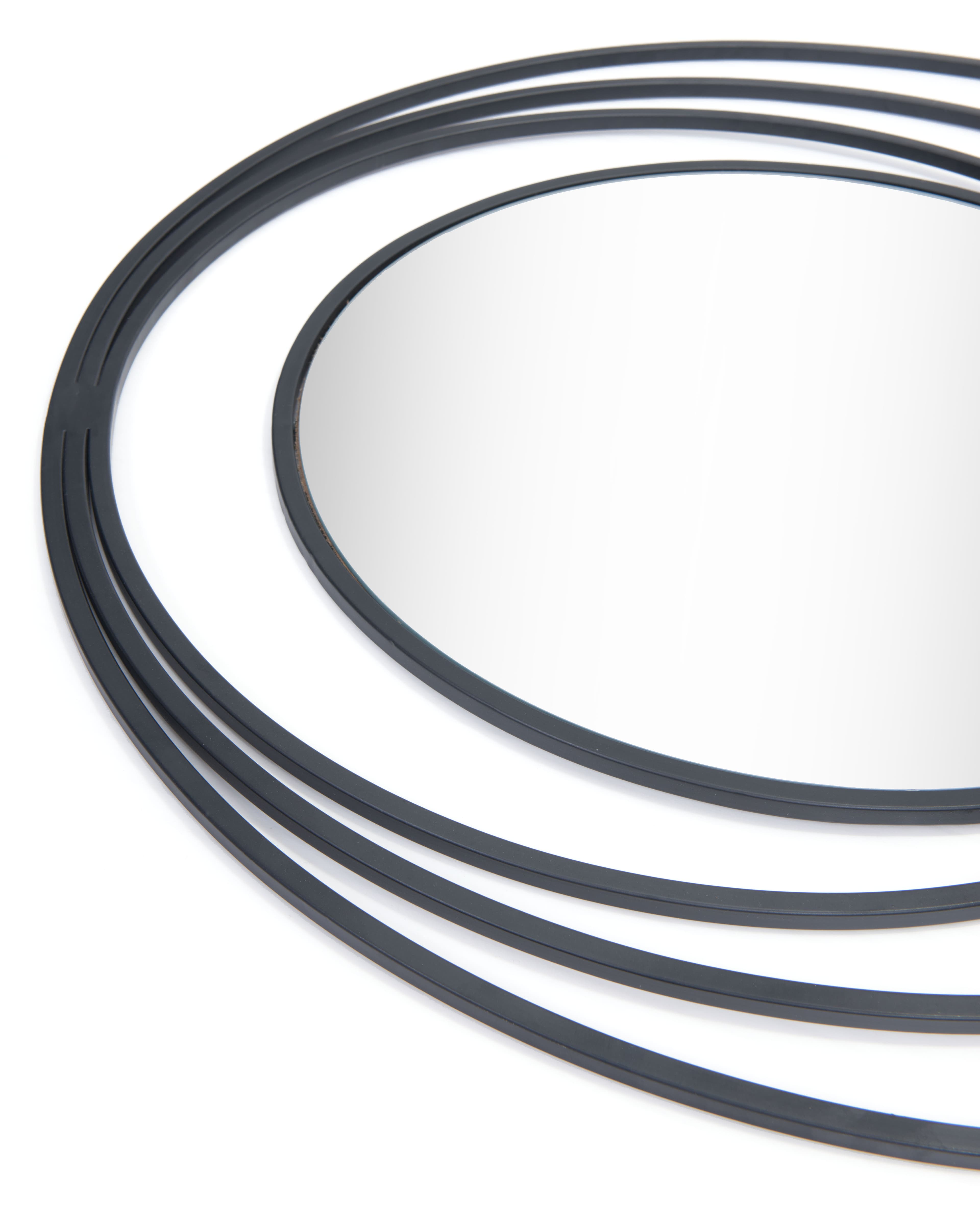 Luna Round Mirror Black product image