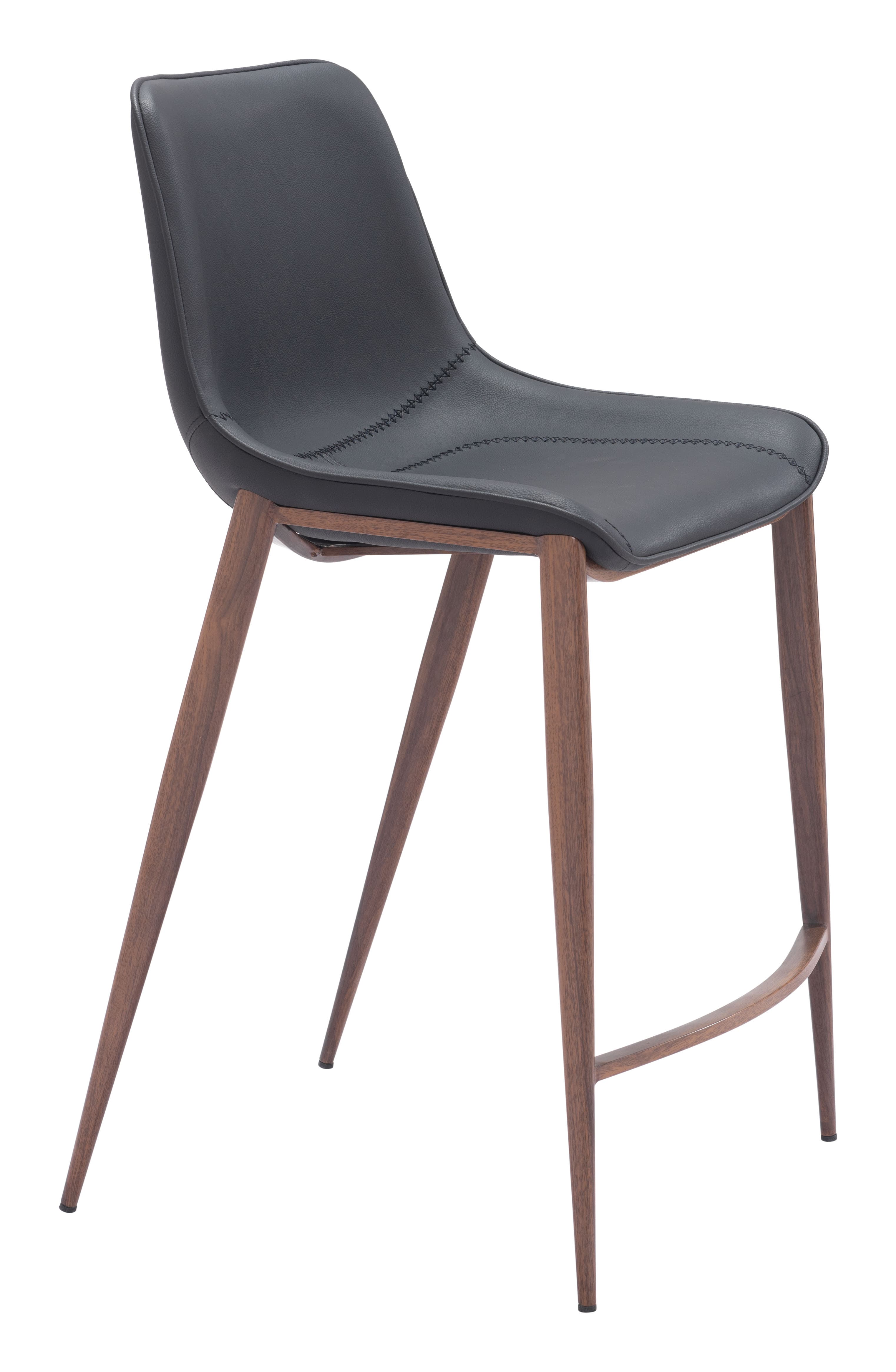 Magnus Counter Stool (Set of 2) Black & Walnut product image