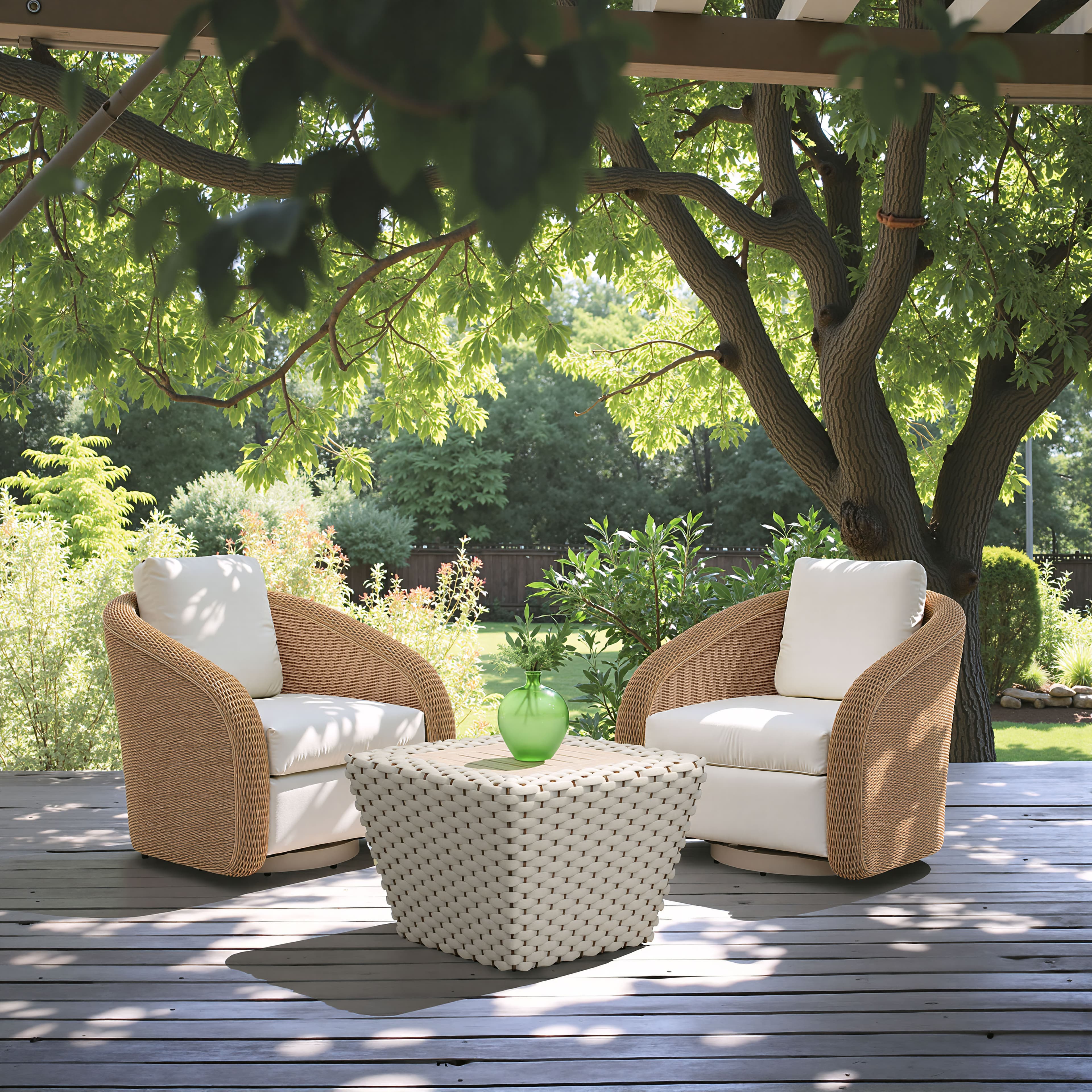 Solara Swivel Chair Ivory product image